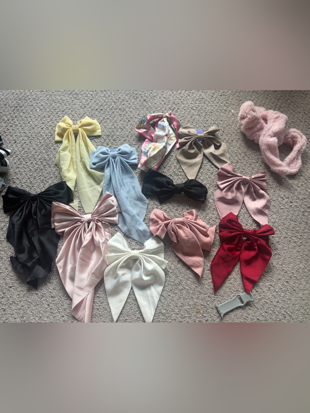 Kids Large Satin Bow Hair Clamps - Multi Color Pack